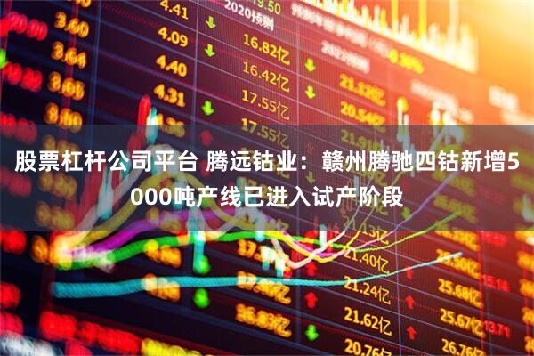 股票杠杆公司平台 腾远钴业：赣州腾驰四钴新增5000吨产线已进入试产阶段